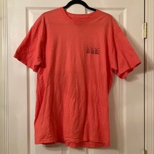 Salmon pink vans shirt